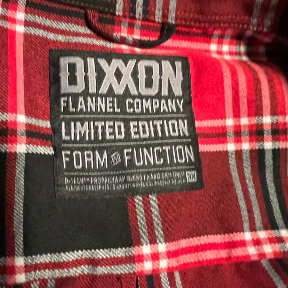 Dixxon limited edition snap on flannel